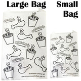 Large Greaseproof Takeaway Bags (Small Bundle 50/Pack)