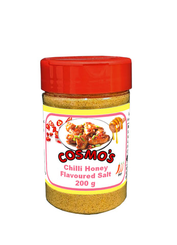 Cosmo's Chilli Honey Flavoured Salt Retail Shaker 200gm