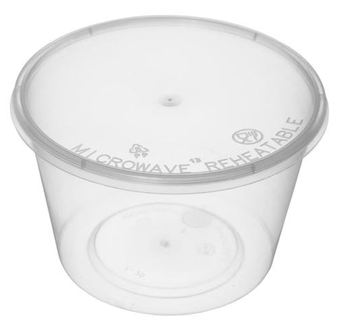 Plastic Food Tubs 525ml