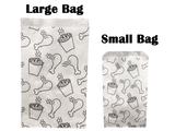 Large Greaseproof Takeaway Bags (Small Bundle 50/Pack)