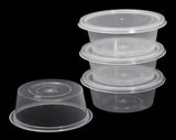 plastic food tubs & lids 250ml